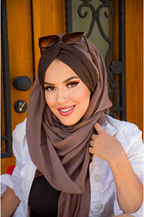 Vizon Kahve Burgu Hazır Şal