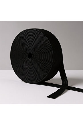 1,5 cm x 10 Metre Siyah Geniş Yassı Lastik – Bel, Paça, Don ve Elastik Bant İçin
