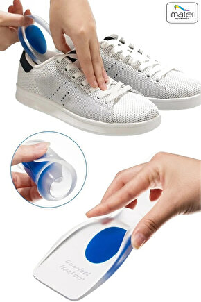 1 çift Silikon Topuk Dikeni Yastığı, Gizli Boy Uzatıcı Tabanlık,jel Topukluk