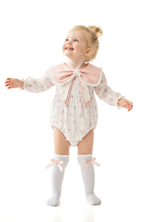 Kız Bebek Romper Kız Çocuk Romper Doğum Günü Parti Düğün Elbise Fiyonk Uzun Kol Romper