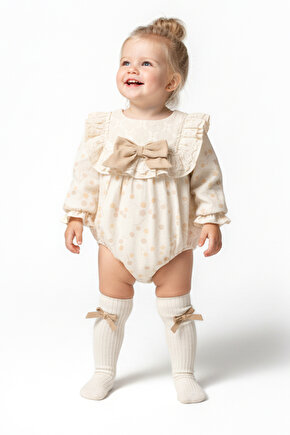 Kız Bebek Romper Kız Çocuk Romper Doğum Günü Parti Düğün Elbise Fiyonk Uzun Kol Romper