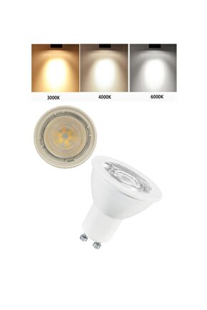 1 Adet 7 Watt, 4000 Kelvin, Çok Kaliteli Gu10 Duy Led Ampul, Yüksek Lümen 4000 Kelvin Gu10 Duy Ampul