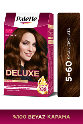 Deluxe 5-60 Sıcak Çikolata Zengin Yağ Bakımı Kit Saç Boyası Bakım Maskesi