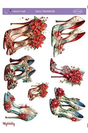 LineArt Yılbaşı Yeniyıl Serisi Sulu Transfer LNT-2321 25x35