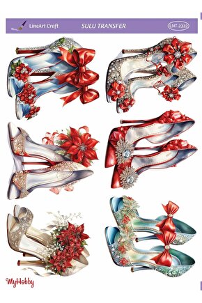 LineArt Yılbaşı Yeniyıl Serisi Sulu Transfer LNT-2322 25x35