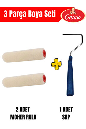 3 Parça Boyama Seti,2 adet Moher rulo + 1 adet Sap
