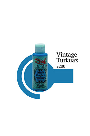Multi Surface Her Yüzey İçin Akrilik Boya 120 cc. - 2200 Vintage Turkuaz