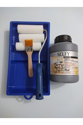 Selfy Decor Profesyonel Boyama Seti (10 CM RULO) - 1250cc Antrasit