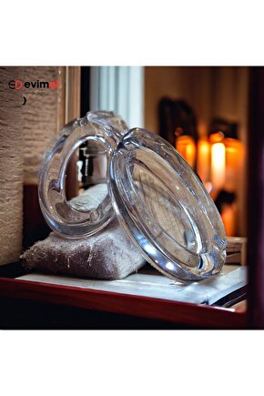 Mutfak Kül Tablası Cam Kaveh Oval 2li