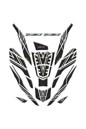 HONDA PCX 2021 - 2023 UYUMLU TANK PAD SET 001