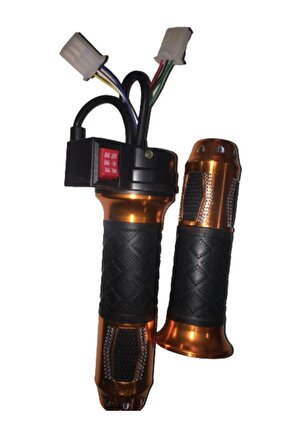 E-bike Gaz Kolu 875 Komple 3 Vites Aliminyum Elcikli Sarı