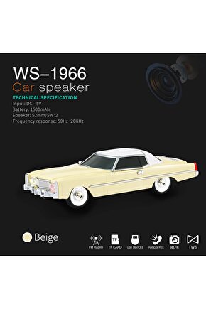 CADİLLAC ELDORADO NOSTALJİK ARABA ŞEKLİNDE BLUETOOTH SPEAKER ŞARJLI KABLOSUZ HOPARLÖR