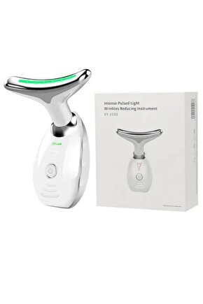 Yüz Masaj Aleti Kırışıklıklara Karşı Yüz Bakım Aleti 3 Modlu Şarjlı Boyun Yüz Cilt Germe Aleti BEYAZ