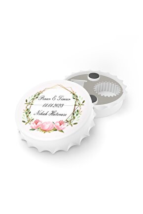 50 Adet Kapak Açacak Magnet Buzdolabı Süsü, Söz, Nişan, Kına, Nikah, Düğün Hatırası Promosyon 6