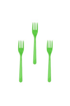 Partı Çatal Plastık Yesıl 25 Lı Pk