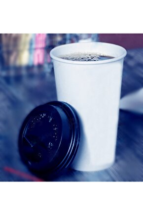 14 Oz Karton Bardak + Kapak Set 50 Adet
