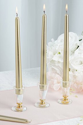 Gold Şamdan Mum 2 Adet