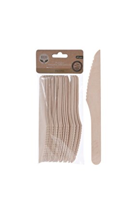 Kullan at doğaya dönüşümlü Ahşap Bıçak 24 adet