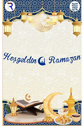 HOŞGELDİN RAMAZAN YAZILI KALİGRAFİ BANNER