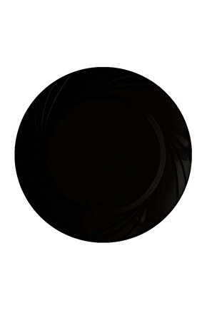 Siyah Yuvarlak Mika Tabak 26 cm 6 Adet