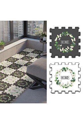 Dekoratif Cam Balkon Yer Halısı Thb4 | Yapboz Halı | Puzzle Halı