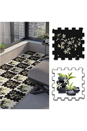 Yıkanabilir Dekoratif Yumuşak Cam Balkon Halısı Thb2 | Yapboz Halı | Puzzle Halı