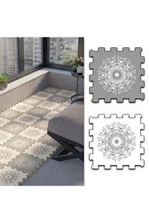 Küçük Dekoratif Balkon Halısı Thb12 | Yapboz Halı | Puzzle Halı