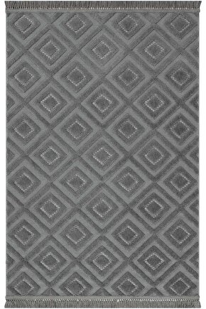 Dizayn Kaymaz Taban Koridor Halısı Kesme Yolluk Mutfak Halısı Modern Salon Halısı 1089 ANTRASİT