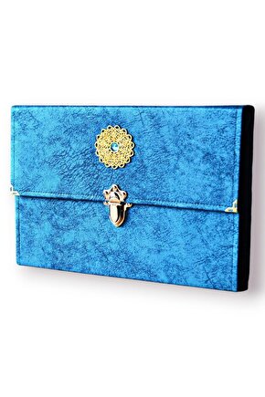 Rahle Boy 30 Cüz Kuran-ı Kerim Çantalı (MAVİ RENK)