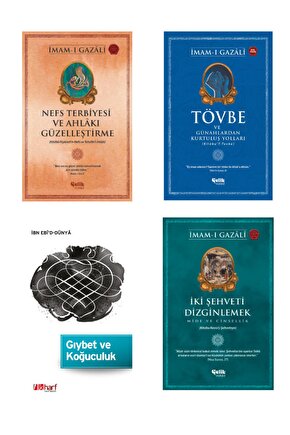 Nefs Terbiyesi - Tövbe -gıybet Ve Koğuculuk - Iki Şehveti Dizginlemek Mide Ve Cinsellik 4lü Set