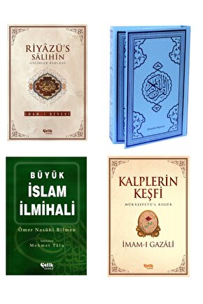 Riyazü Salihin-kuranı Kerim Bilgisayar Hattı Renkli Orta Boy-islam Ilmihali-kalplerin Keşfi 4lü Set