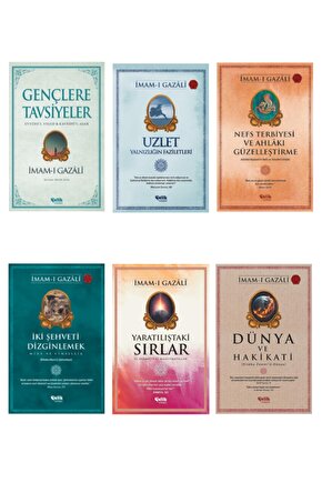 Imamı Gazali Set Gençlere Tavsiyeler-nefs Terbiyesi-yaratılıştaki Sırlar-dünya Ve Hakikati 6lı Set