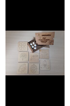 Ahşap Geleneksel Türk Motifleri Beceri Geliştiren Boyama Seti