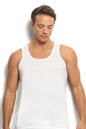 Erkek Beyaz Modal Pamuklu Atlet 158