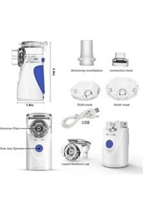 AC-4020 Taşınabilir Mesh Nebulizatör Çok Hafif Süper Sessiz + AC-9270 Dijital Temassız Ateş Ölçer