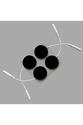 Yuvarlak SoketliElektrot 3.2x3.2 cm Ems Tens Cihazı Pin Girişli 2 Paket 8 Adet