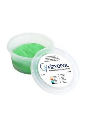 Putty,Fizik Tedavi El Egzersiz Hamuru, 3 Oz Yeşil Renk 85 Gr, SertDirençTheraflex