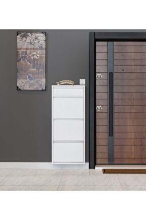 3’lü Ekstra Metal Ayakkabılık (Beyaz) | Günlük Kullanım İçin İdeal