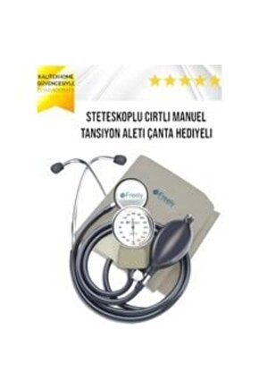 Steteskoplu Cırtlı Manuel Tansiyon Aleti Çanta Hediyeli