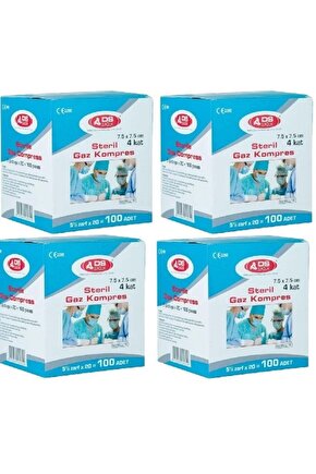 Steril Emici Kompres Gazlı Bez 7,5x7,5cm