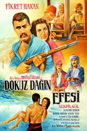 Dokuz Dağın Efesi Çakıcı Geliyor (1958) ( İbrahim ENEZ ) Koleksiyonu ( Lisanslı Ürün ) Posteri