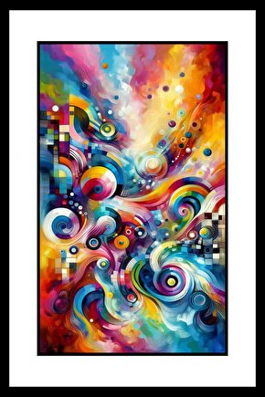 Soyut Egzotik Çizim Digital Art ( ÇERÇEVESİZ - ÇERÇEVE YOKTUR ) ( ULTRA HD ) FOLYO AFİŞ - POSTER