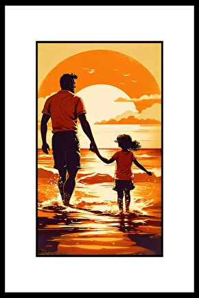 Baba ve Çocuk Digital Art ( ÇERÇEVESİZ - ÇERÇEVE YOKTUR ) ( ULTRA HD ) FOLYO AFİŞ - POSTER
