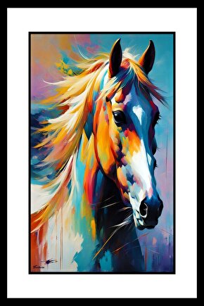 Vahşi At Digital Art ( ÇERÇEVESİZ - ÇERÇEVE YOKTUR ) ( ULTRA HD ) FOLYO AFİŞ - POSTER