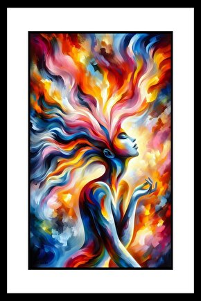 Hayaller ve Kadın Digital Art ( ÇERÇEVESİZ - ÇERÇEVE YOKTUR ) ( ULTRA HD ) FOLYO AFİŞ - POSTER