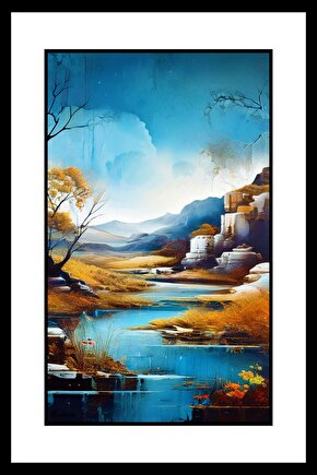 Sonbahar Manzarası Digital Art ( ÇERÇEVESİZ - ÇERÇEVE YOKTUR ) ( ULTRA HD ) FOLYO AFİŞ - POSTER