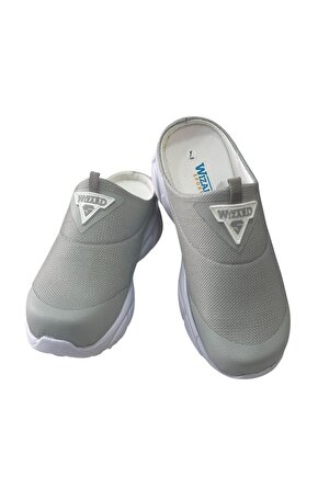 Ortopedik Hastane Aşçı Doktor Terliği Klasik Terlik Kaymaz Tabanlı Terlik Kadın Gri