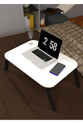 Katlanır Çalışma Sehpası - Laptop Masası - Beyaz