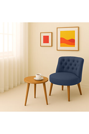 Tekli Berjer Koltuk Lacivert - Çay Seti Koltuk Takımı