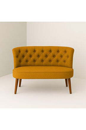 İkili Koltuk Hardal Sarısı - Çay Seti Koltuk